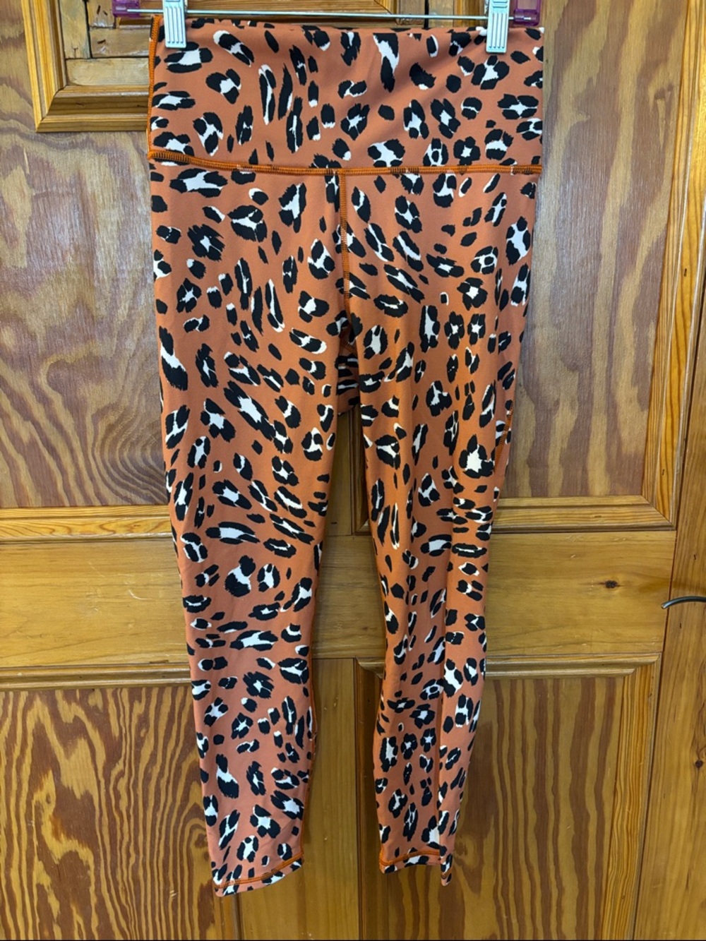 Fabletics Rust Leopard Print High-Waist Leggings